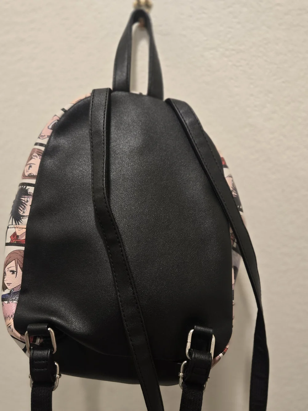 Anime Grid Mini Backpack - Pink & Black